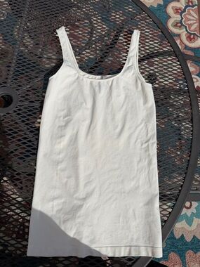 Last Tango White Ribbed Tank Top